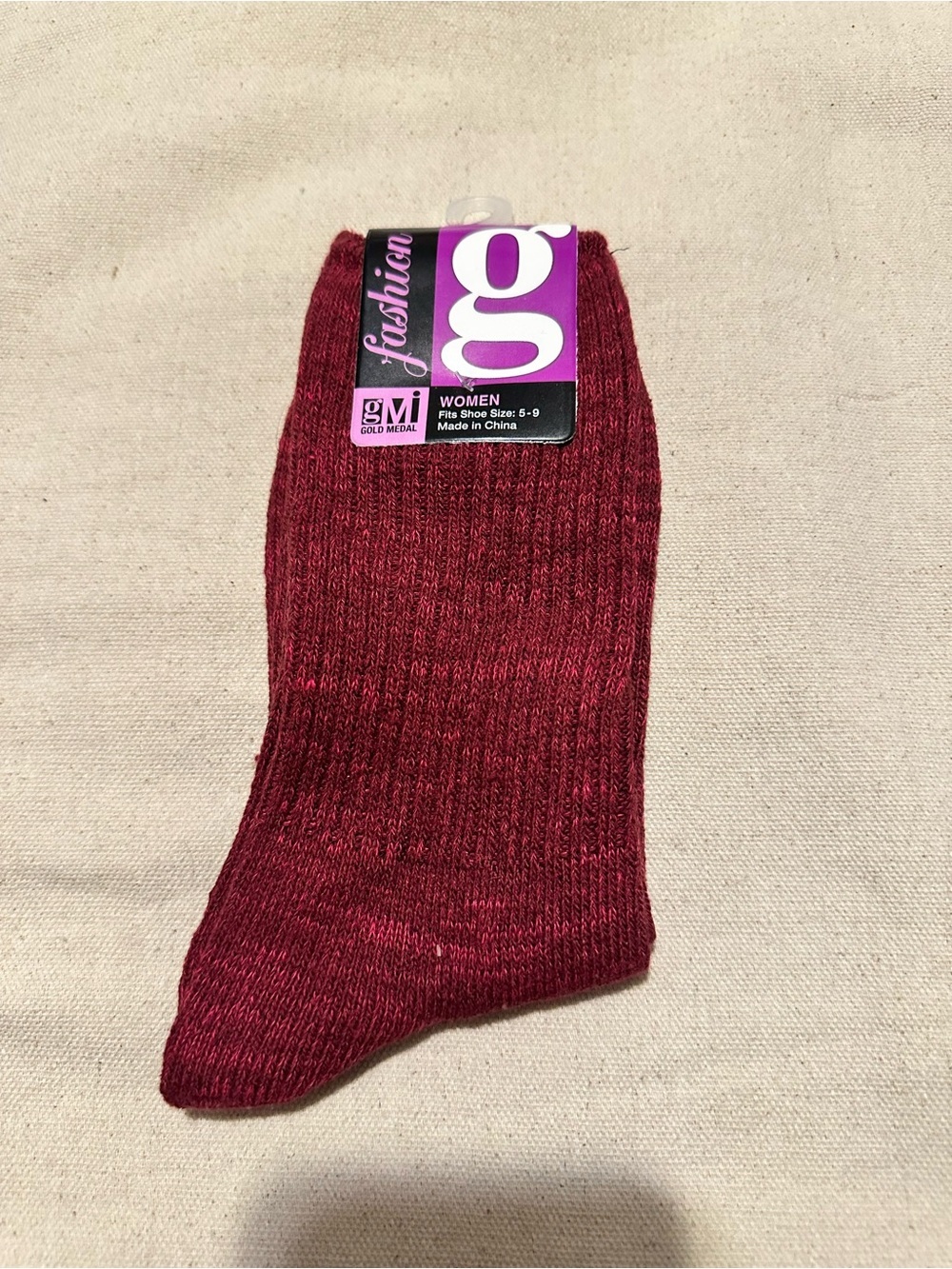 Gold Medal | Socks | Marled Dark Red Crew Socks by Gold Medal